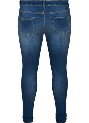 Jeans Amy taille haute prêt du corps, Blue denim, Packshot image number 1