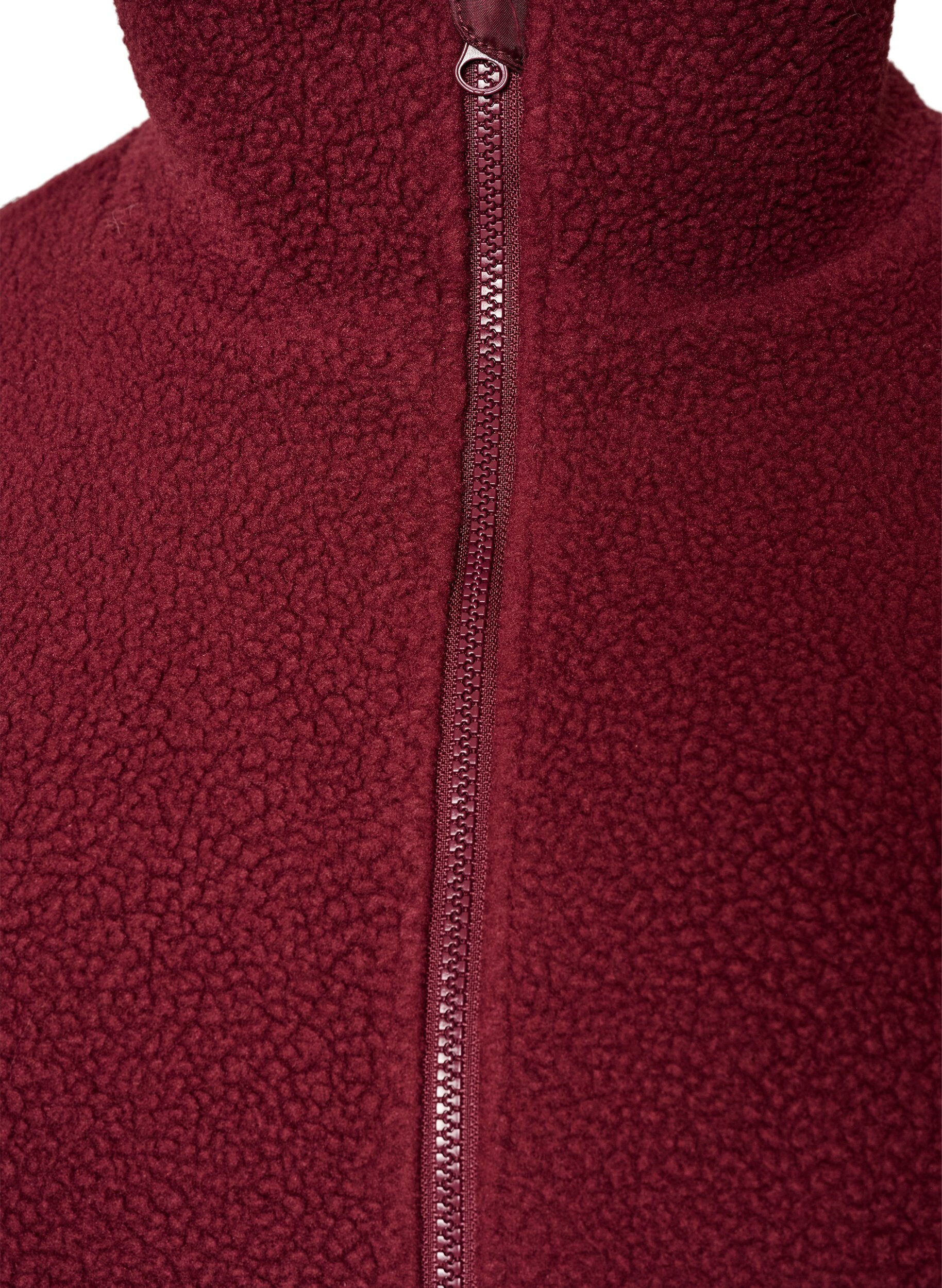 ZizziVeste teddy avec finitions en broderie anglaise et col montant, Bordeaux, Packshot image number 2
