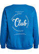 Sweatshirt avec imprim&eacute; texte, Bleu, Packshot image number 1