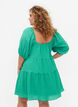 Robe courte en forme de A avec un col en V, Deep Mint, Model image number 1