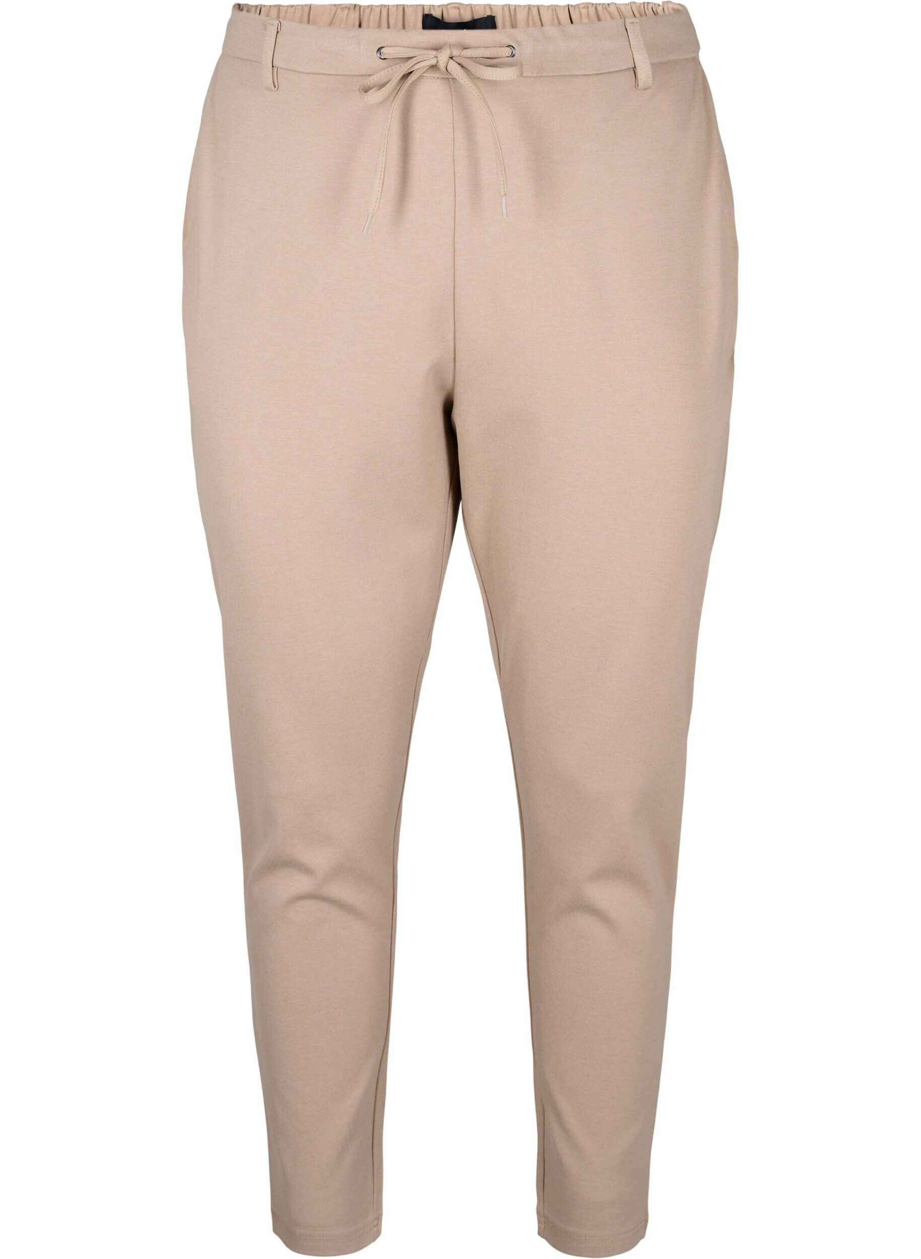 ZizziCropped Maddison broek, Beige, Packshot image number 0