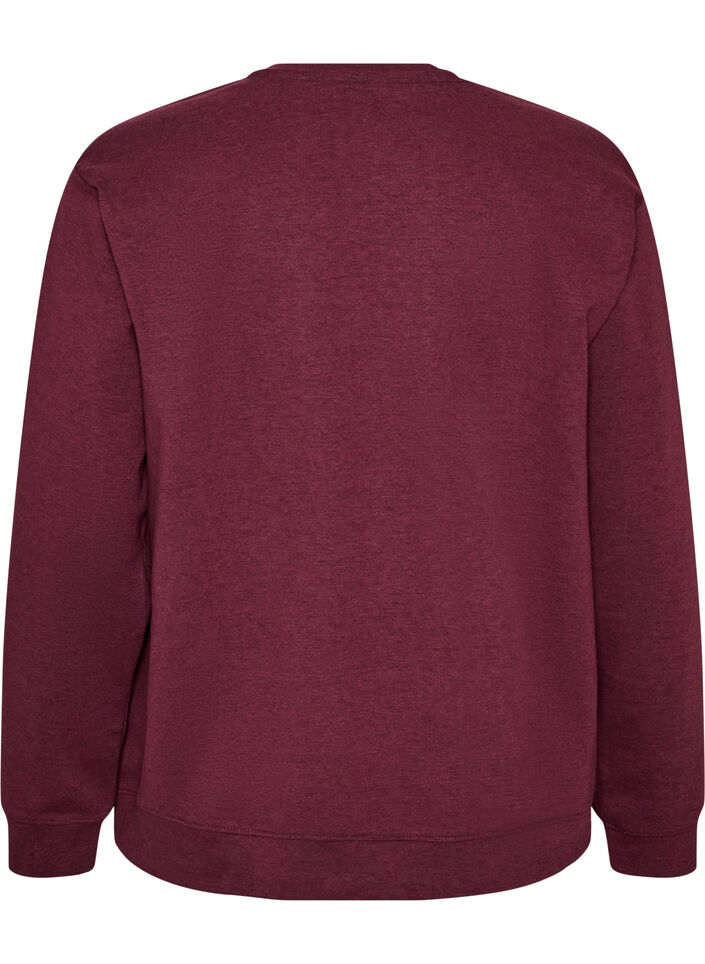 Sweatshirt met ronde hals, Rood, Packshot image number 1