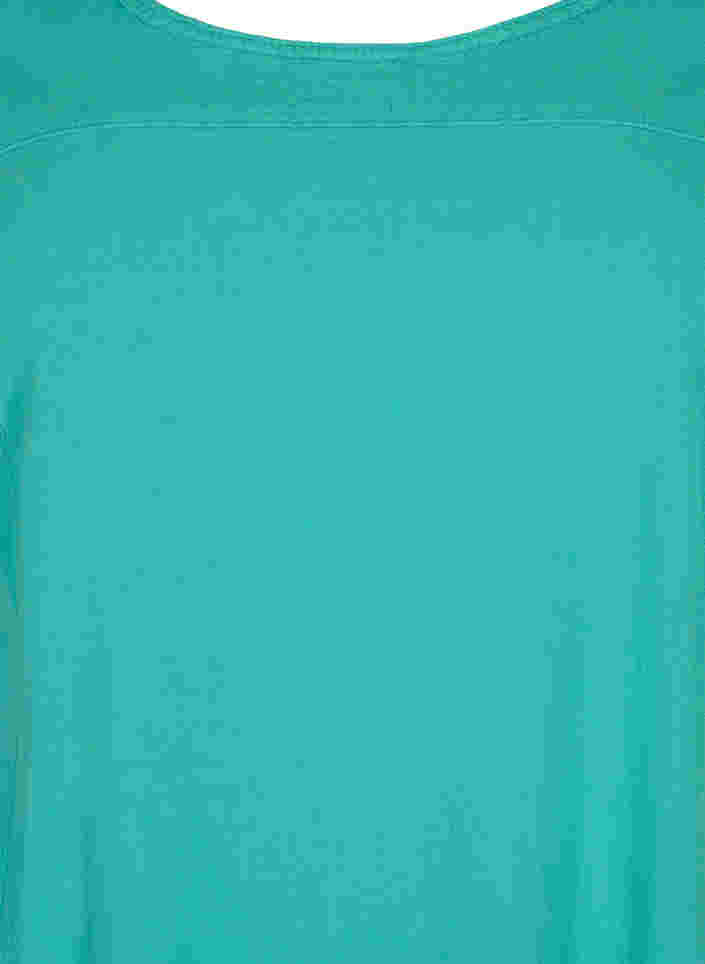 Robe en coton à manches courtes, Aqua Green, Packshot image number 2