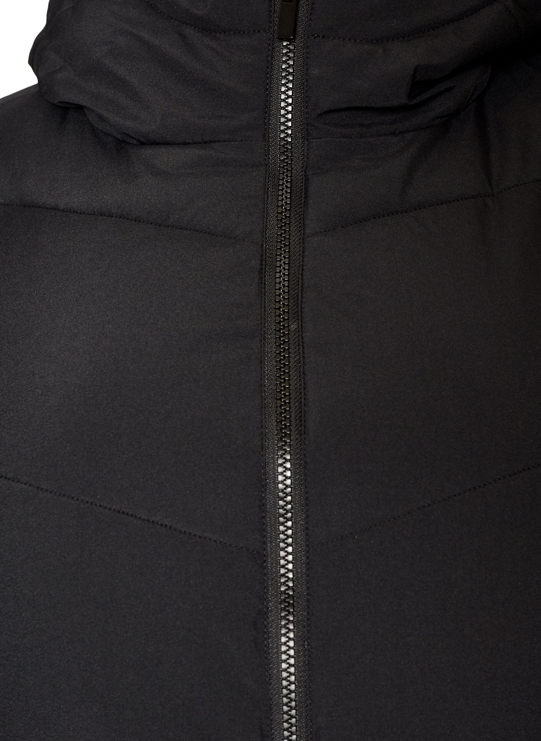 ZizziDoudoune mi-longue avec capuche, Noir, Packshot image number 2
