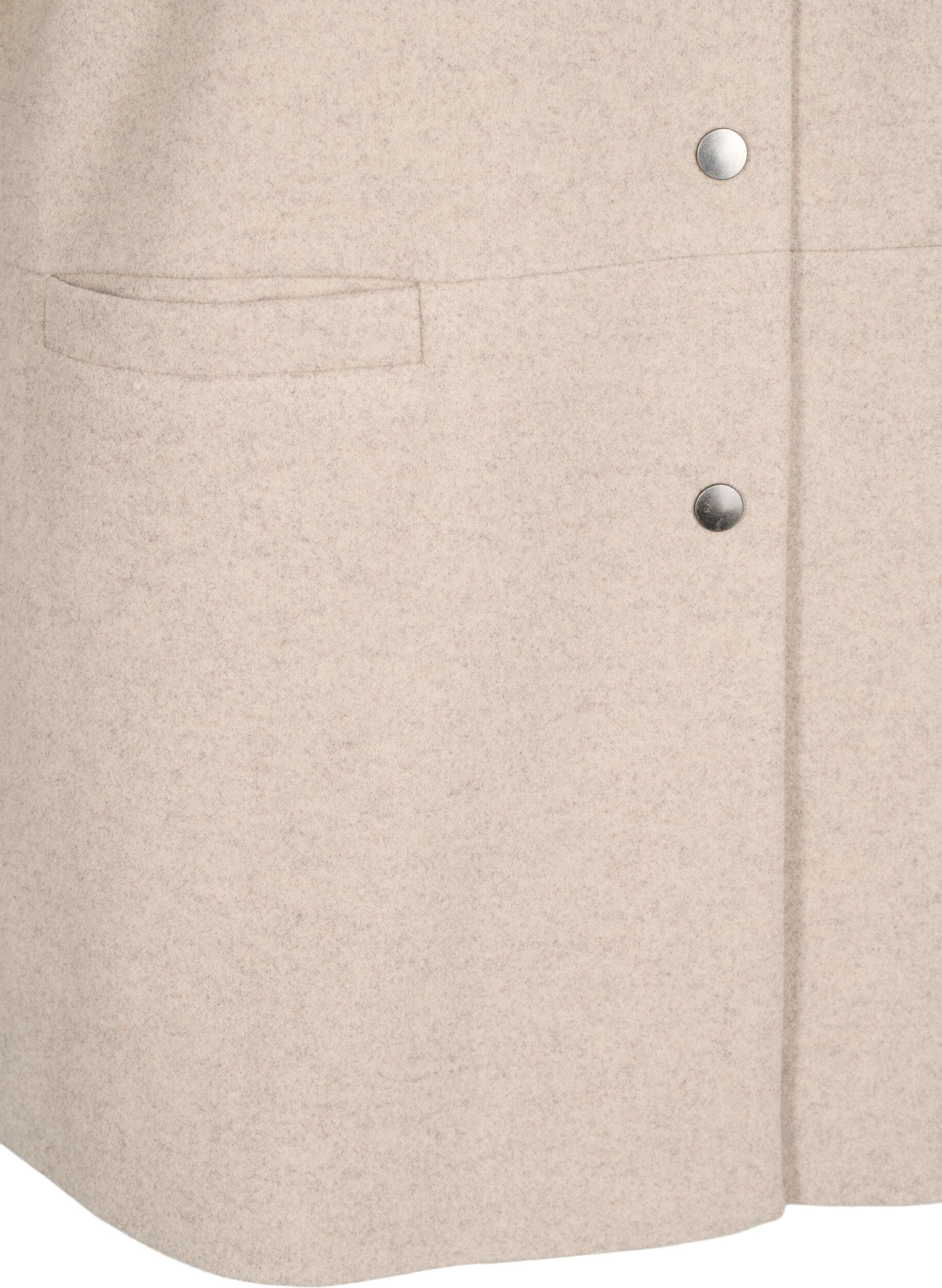 ZizziCape-jack met korte mouwen in een wol-look, Simply Taupe Mel., Packshot image number 3