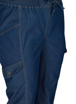 Jean ample avec cordon de serrage, Medium Blue, Packshot image number 2