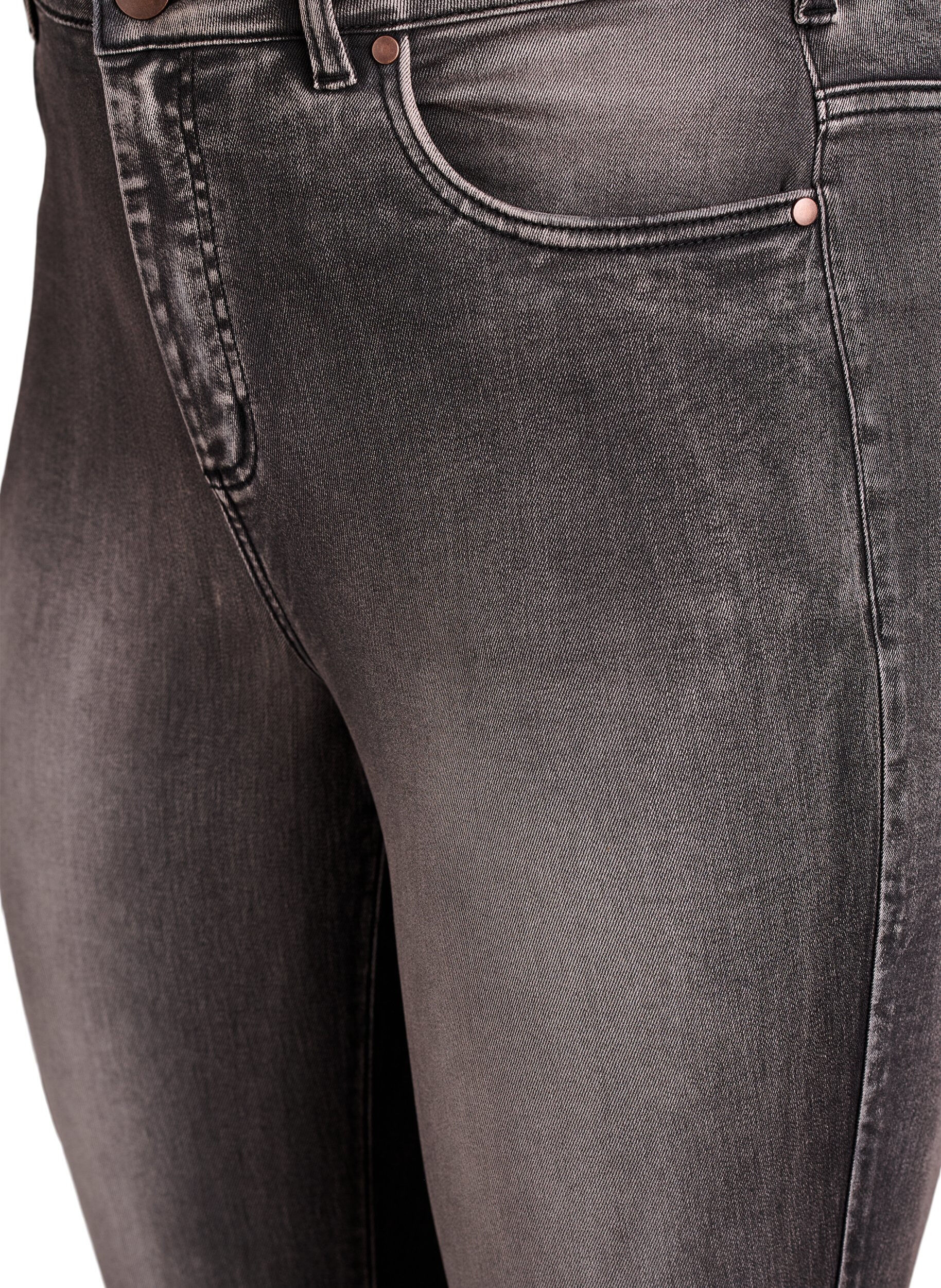 Zizzi Jean Amy super slim &agrave; taille haute, Gris anthracite, Packshot image number 2