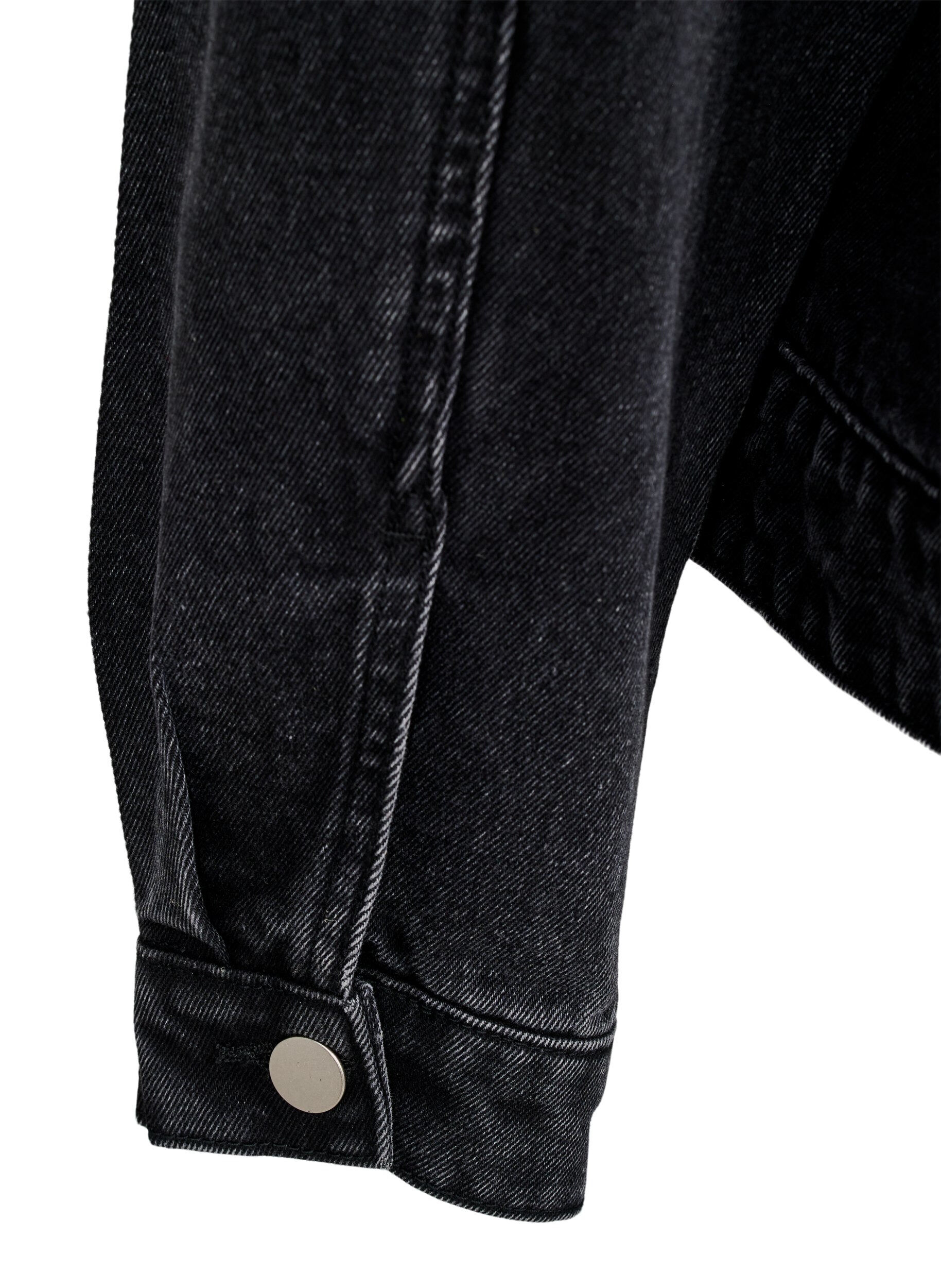 ZizziSpijkerjack met parelfranjes, Grijs, Packshot image number 3