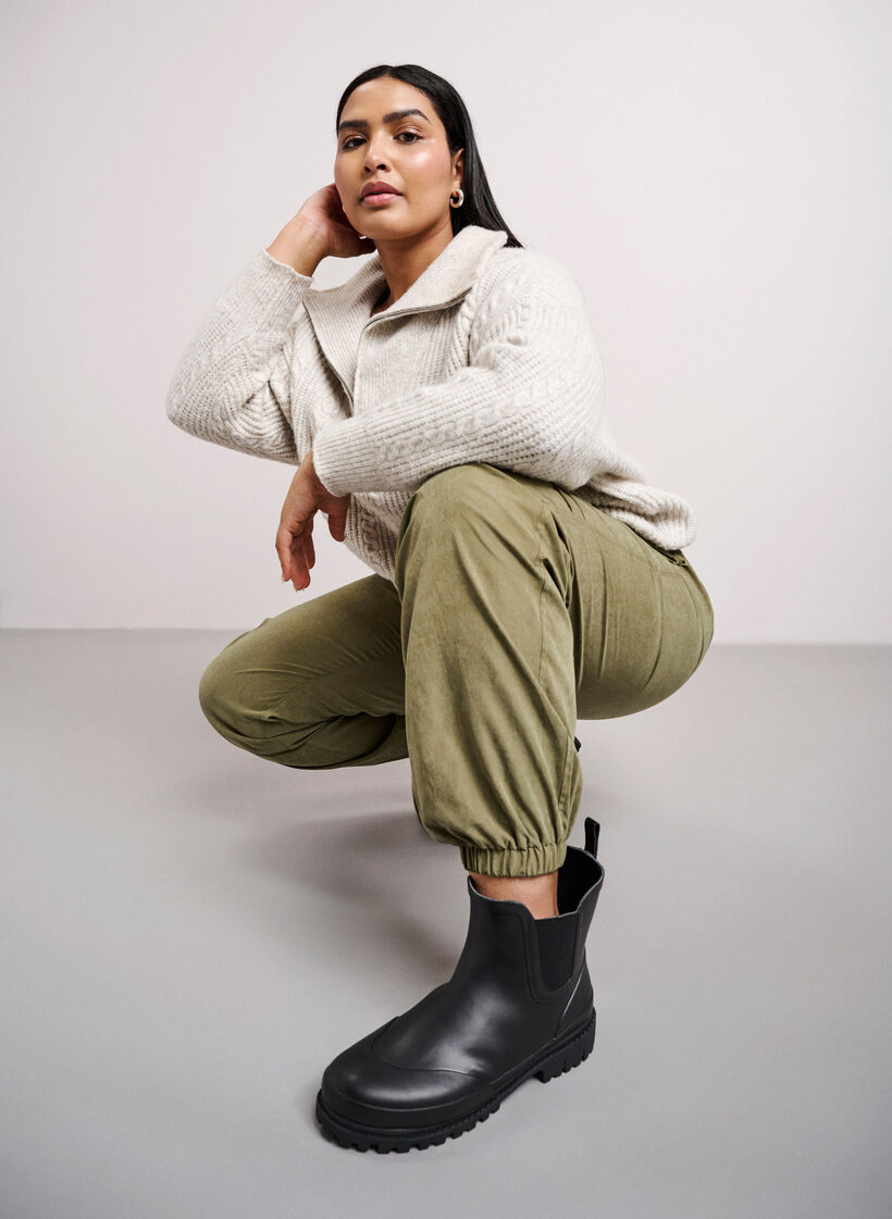 Bottes en caoutchouc à largeur courte et ajustée, Black, Image image number 0