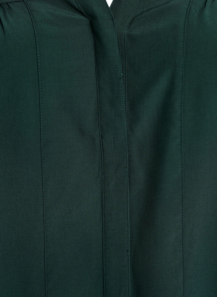 Blouse met ruches kraag en plooien, Groen, Packshot image number 2