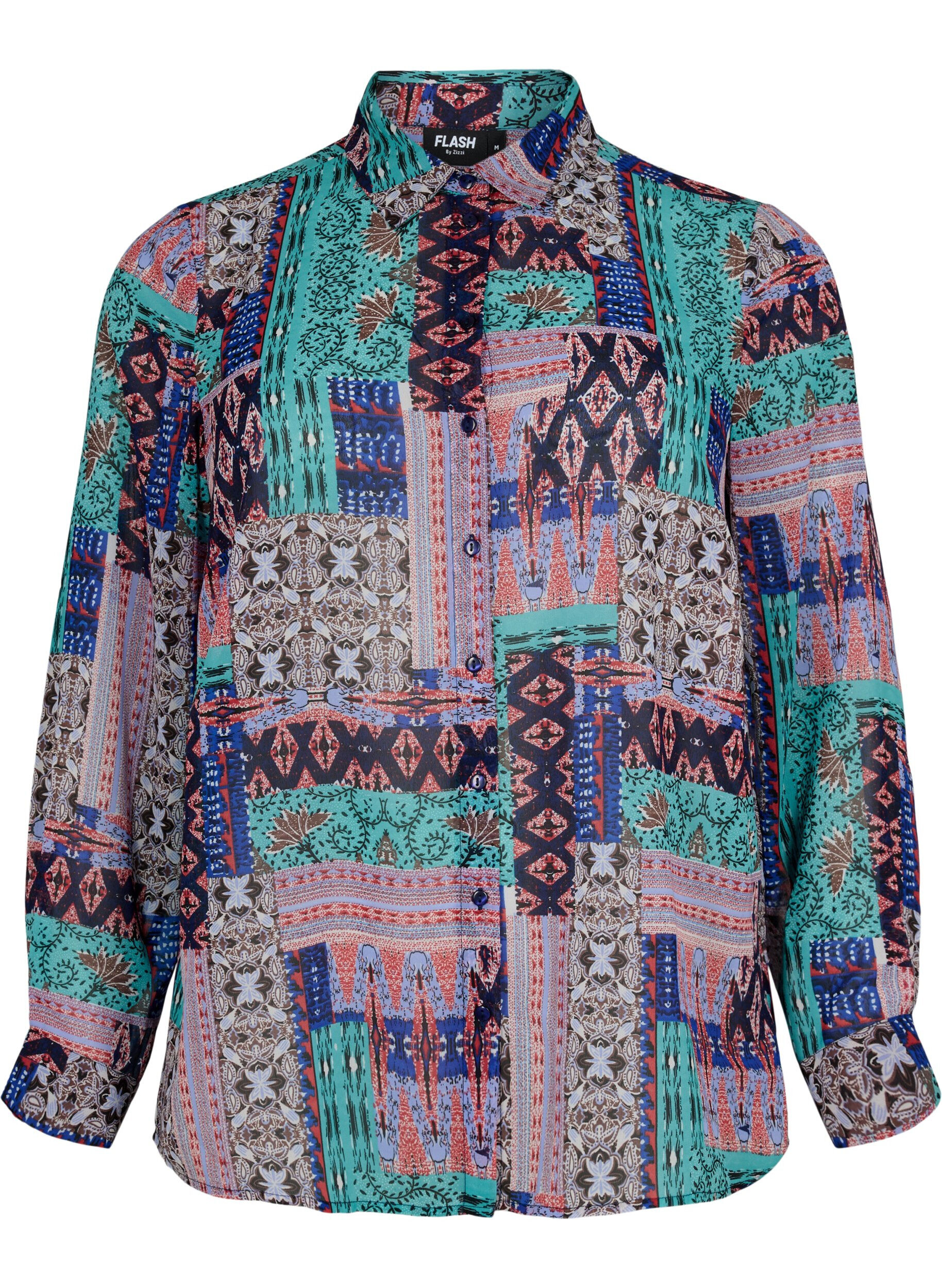 ZizziFLASH - Shirt met lange mouwen en bloemenprint, Multi Ethnic , Packshot image number 0