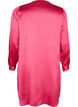 Longue chemise brillante avec fente, Pink Flambé, Packshot image number 1