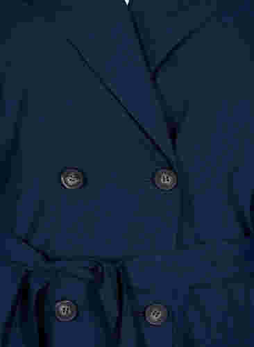 Trenchcoat met riem en zakken, Navy Blazer, Packshot image number 2