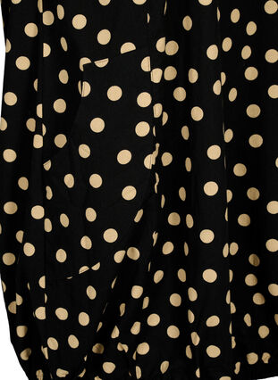 Bedrukte katoenen jurk met korte mouw, Black W. dot, Packshot image number 3