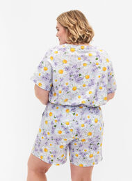 Short pyjama ample avec imprimé, Lavender Blue AOP, Model