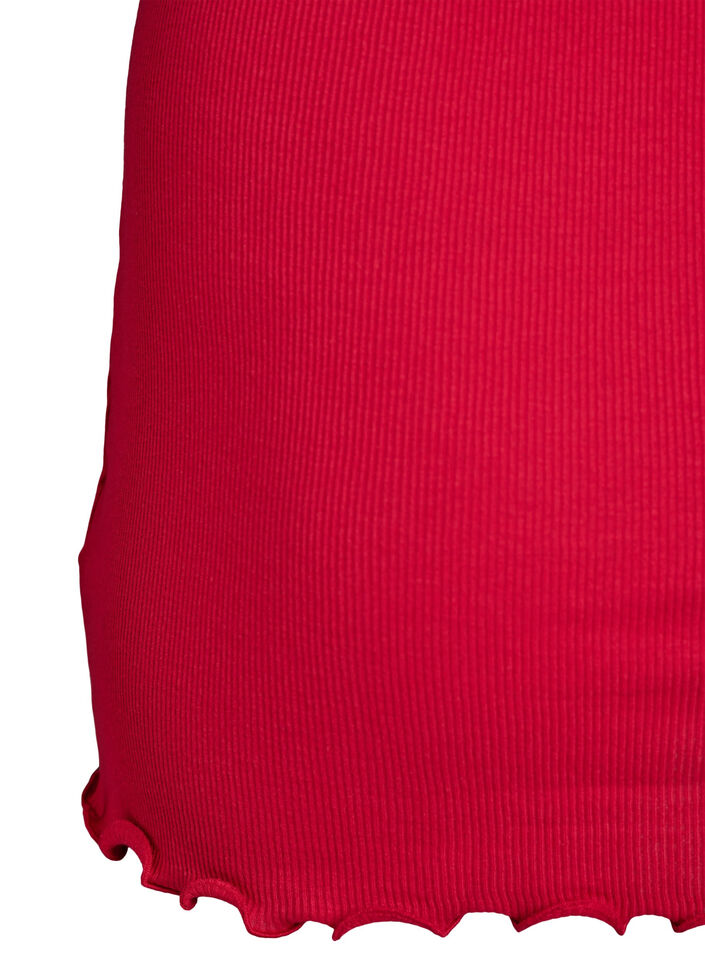 Top met kanten afwerking, Rood, Packshot image number 3
