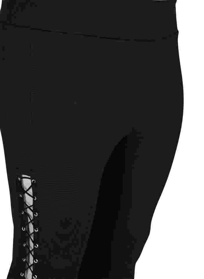 Leggings avec dentelle, Black, Packshot image number 2