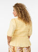 Blouse smock&eacute;e avec ourlet &agrave; volants et col bateau, Jaune clair, Model image number 2