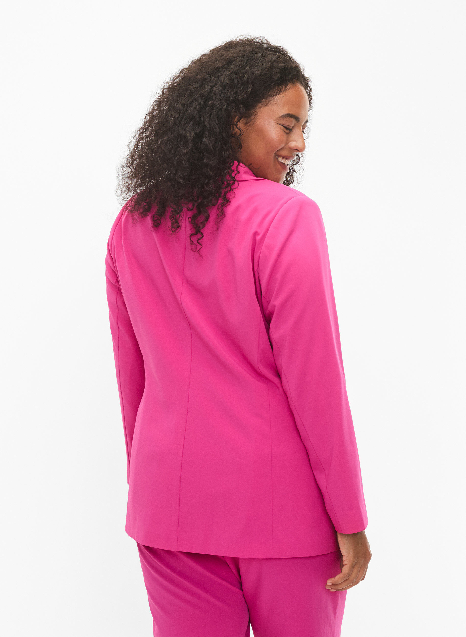 ZizziKlassieke blazer met zakken, Festival Fuchsia, Model image number 1
