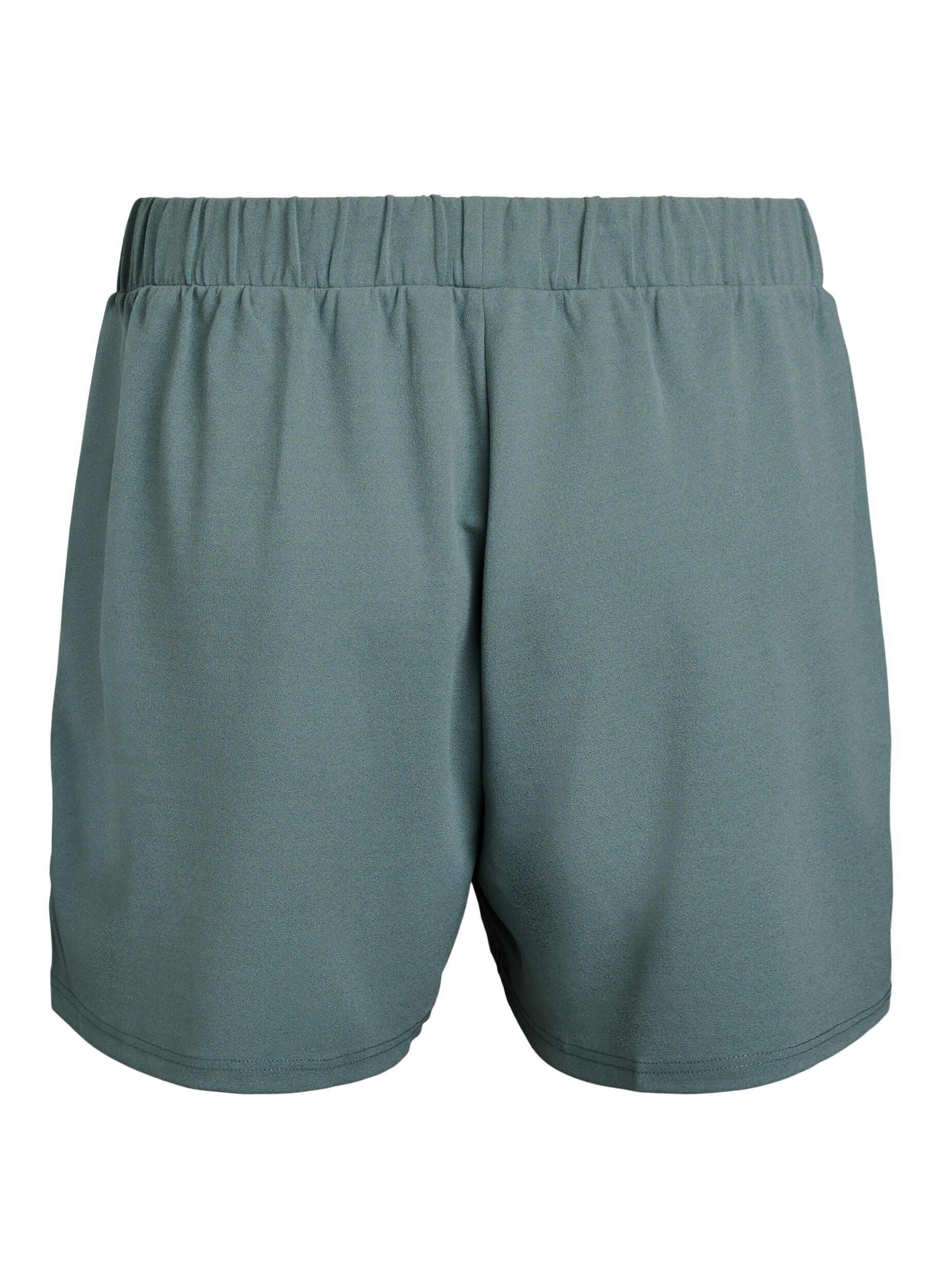 Zizzi Shorts amples avec des poches, Vert fonc&eacute;, Packshot image number 1