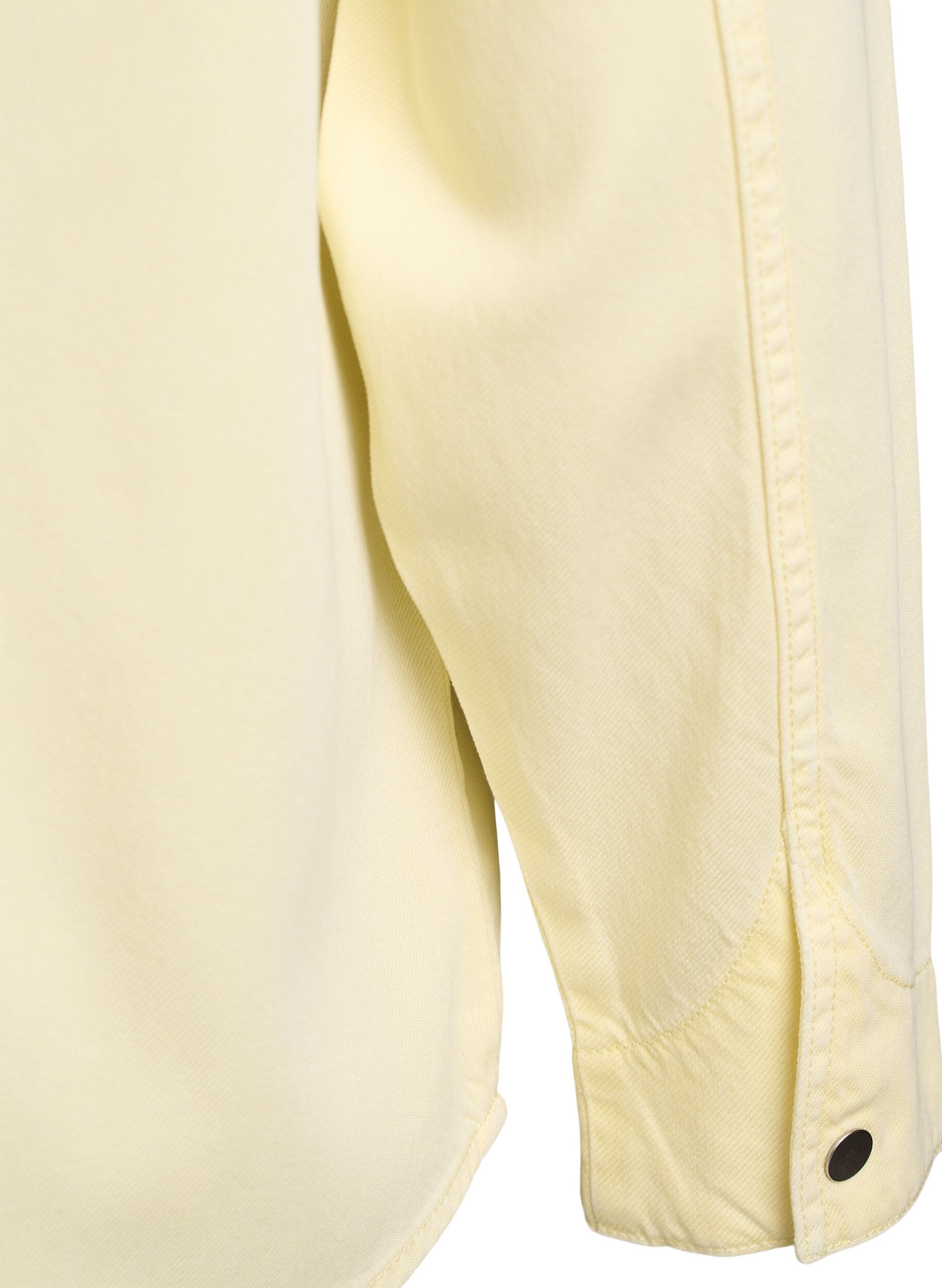 ZizziSpijkerblouse met borstzakken, Geel, Packshot image number 3