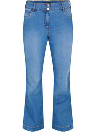 Ellen jeans met high waist en bootcut, Blue denim, Packshot