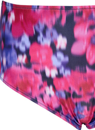 Bikinibroekje met print en hoge taille, Pink Flower AOP, Packshot image number 2