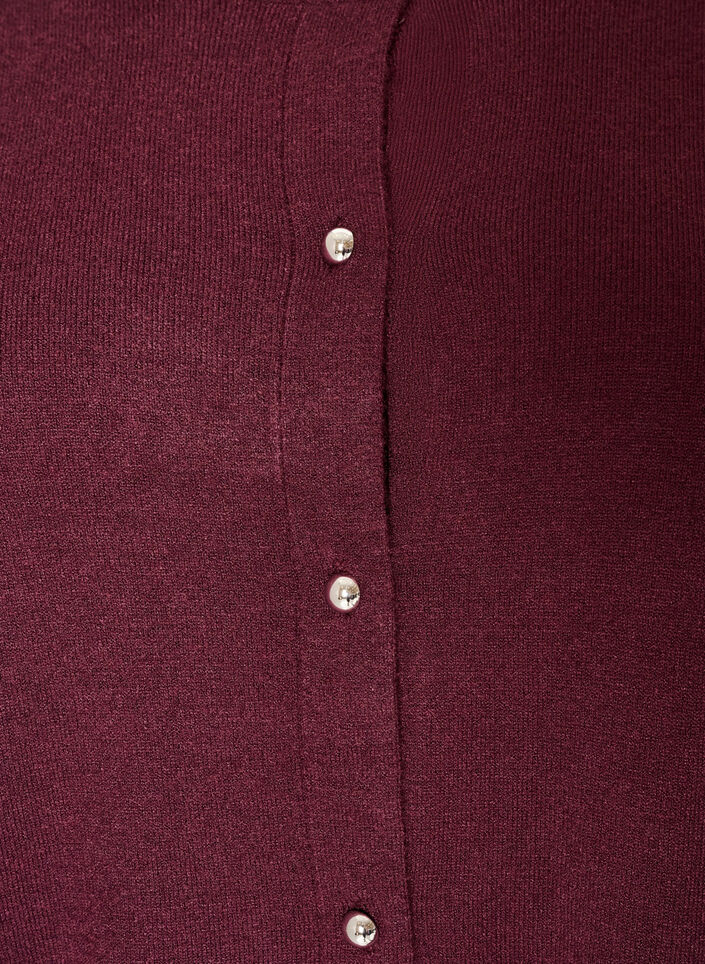 Cardigan avec des boutons ronds, Bordeaux, Packshot image number 2