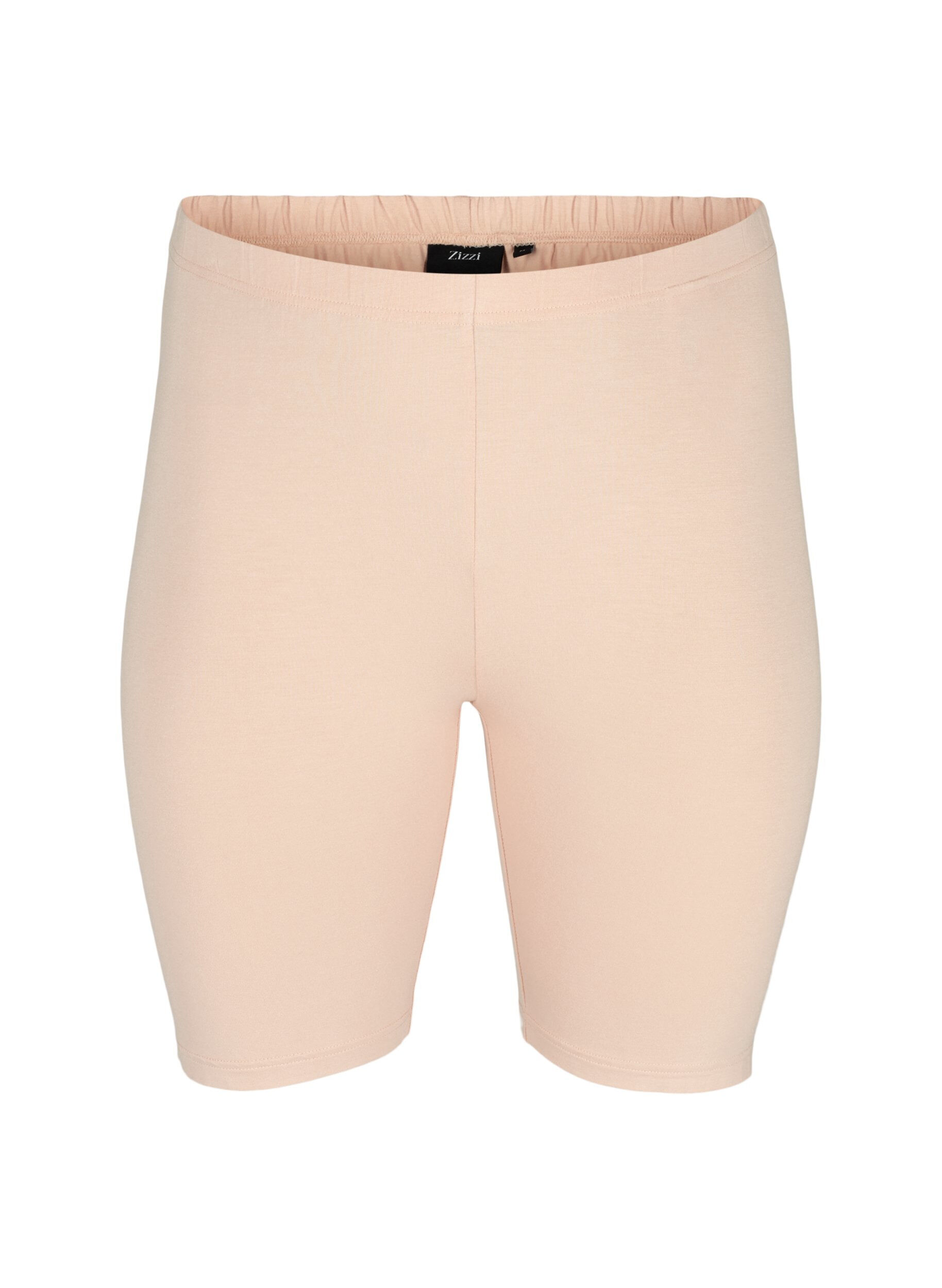 ZizziShort cycliste de base de couleur unie, Beige, Packshot image number 0