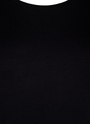 T-shirt en viscose côtelée, Black, Packshot image number 2