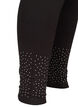 Legging in viscosemix met decoratieve steentjes, Black, Packshot image number 3