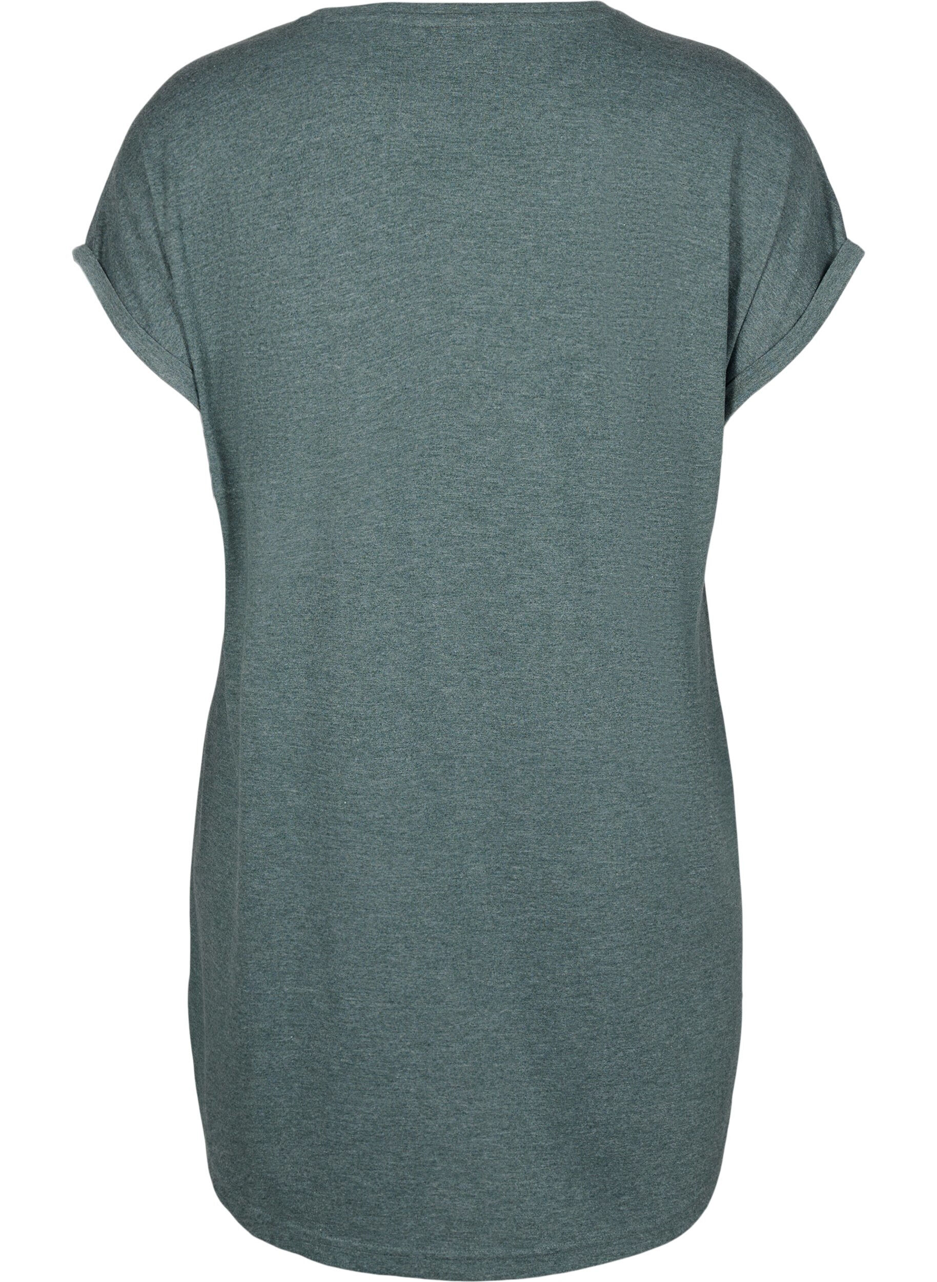 Zizzi Chemise de nuit &agrave; manches courtes avec imprim&eacute; de texte, , Packshot image number 1