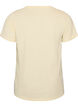 T-shirt en coton avec imprim&eacute; sur le devant et col en V, Beige, Packshot image number 1