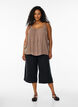 Strap top in viscose, Bruin, Model image number 1