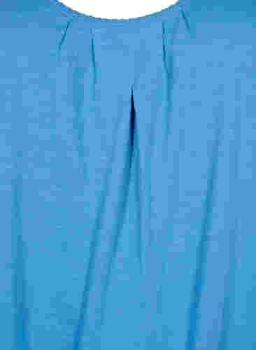 Top en coton avec bordure en dentelle, Ultramarine, Packshot image number 2
