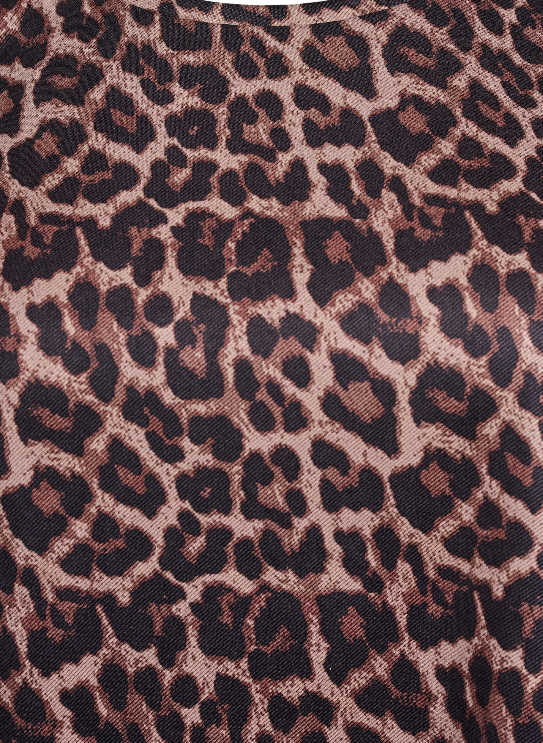 ZizziKorte A-lijn jurk met 7/8 mouwen, Bruin, Packshot image number 2