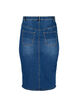 Denim midi-rok met split, Blauw, Packshot image number 1