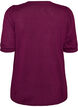 Blouse met knoopdetail en korte pofmouwen, Donker Bordeaux, Packshot image number 1