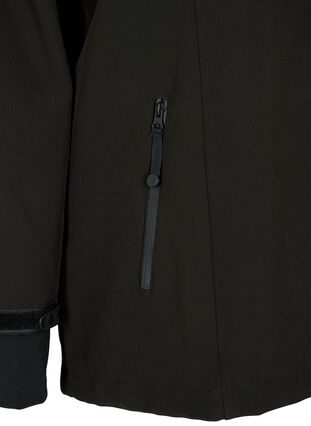 Veste softshell courte avec capuche amovible, Black, Packshot image number 3