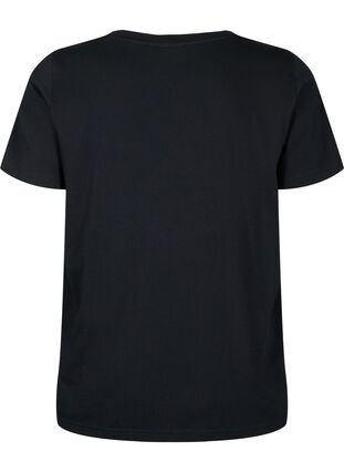 Katoenen T-shirt met pailletten, Black W. Star, Packshot image number 1