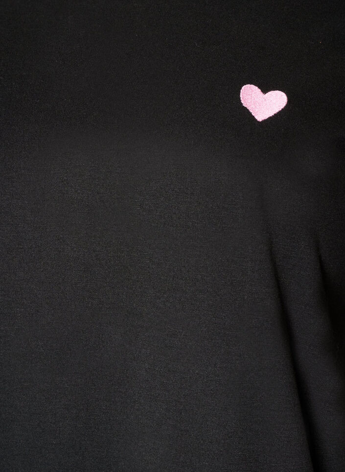 T-shirt met print, Zwart, Packshot image number 2