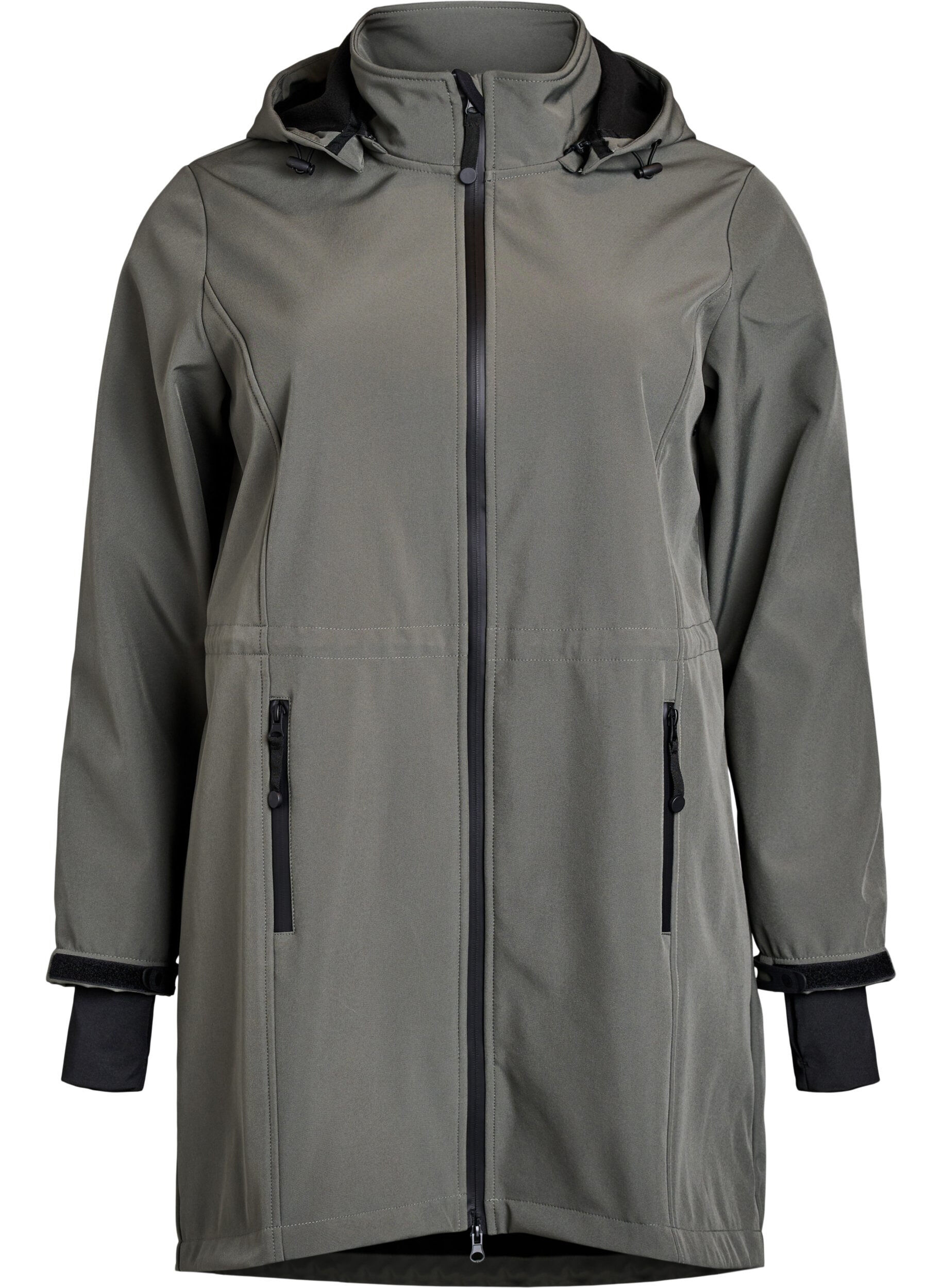 ZizziVeste softshell avec capuche amovible, Gris anthracite, Packshot image number 0