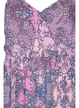 Mouwloze viscose midi-jurk met paisley print, Purple Paisley, Packshot image number 2