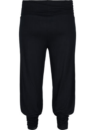 Pantalon ample en viscose avec bord élastiqué, Black, Packshot image number 1