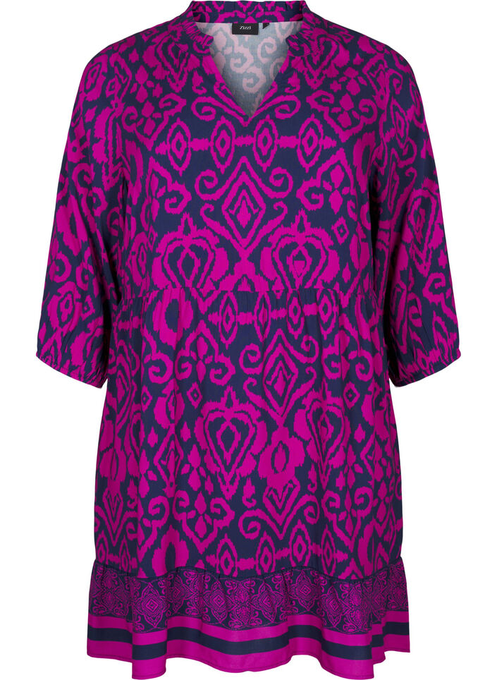 Robe courte évasée et imprimée, Night Sky AOP, Packshot image number 0