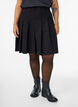 Jupe courte pliss&eacute;e &agrave; taille &eacute;lastique, Noir, Model image number 3