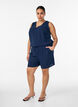 Korte broek met zakken en elastische tailleband, Blauw, Model image number 1
