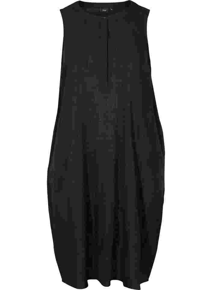 Robe sans manches en coton, Black, Packshot image number 0