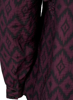 Chemise blouse en viscose avec des détails froncés, Winetasting w. Black, Packshot image number 3
