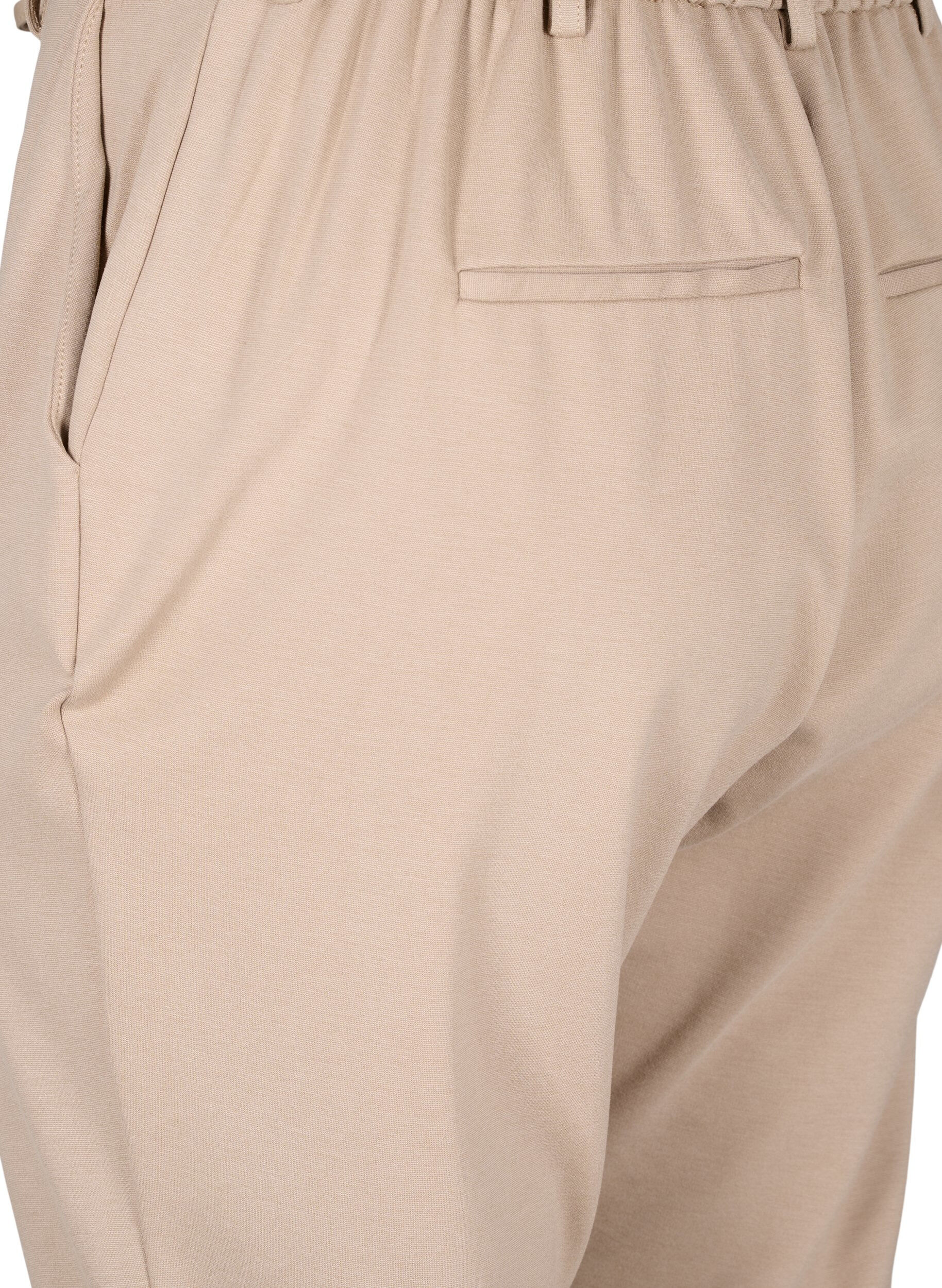 ZizziCropped Maddison broek, Beige, Packshot image number 3